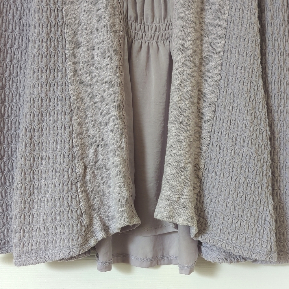 Meadow Rue Anthropologie Triple Texture Knit Scoop Neck Long Sleeve Top Purple M - Picture 8 of 13